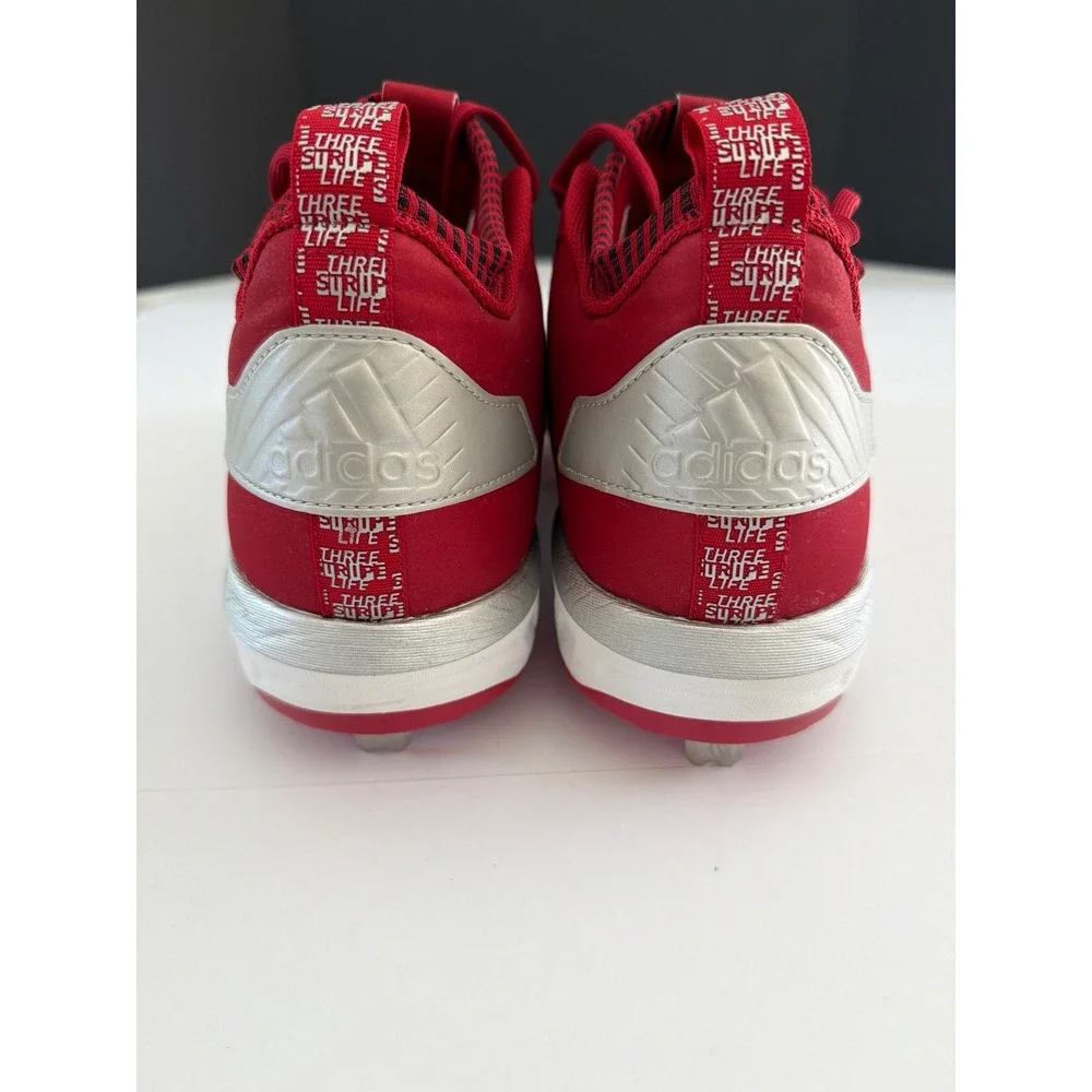Adidas Icon 3 Boost Metal Baseball Cleats Red White Mens Size 13 B39168